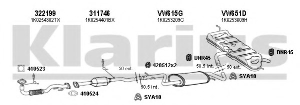 KLARIUS 931237U Exhaust System